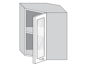 1.60.3у Шкаф настенный (h=720) угловой на 600мм со стекл. дверцей в Нижней Салде - nizhnyaya-salda.magazin-mebel74.ru | фото