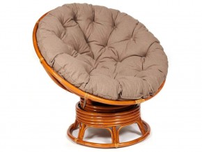 Кресло-качалка Papasan w 23/01 B с подушкой Cognac, экошерсть Коричневый в Нижней Салде - nizhnyaya-salda.magazin-mebel74.ru | фото