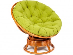 Кресло-качалка Papasan w 23/01 B с подушкой Cognac, флок Олива в Нижней Салде - nizhnyaya-salda.magazin-mebel74.ru | фото