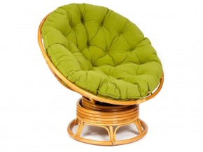 Кресло-качалка Papasan w 23/01 B с подушкой Honey, флок Олива в Нижней Салде - nizhnyaya-salda.magazin-mebel74.ru | фото