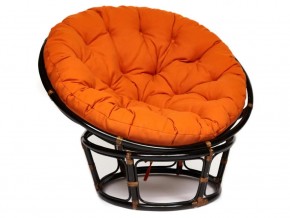 Кресло Papasan 23/01 W с подушкой Antique brown, ткань Оранжевый в Нижней Салде - nizhnyaya-salda.magazin-mebel74.ru | фото