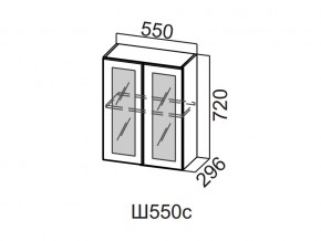 Ш550с/720 Шкаф навесной 550/720 (со стеклом) в Нижней Салде - nizhnyaya-salda.magazin-mebel74.ru | фото