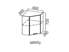 Ш600у/720 Шкаф навесной 600/720 (угловой) в Нижней Салде - nizhnyaya-salda.magazin-mebel74.ru | фото