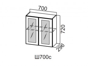 Ш700с/720 Шкаф навесной 700/720 (со стеклом) в Нижней Салде - nizhnyaya-salda.magazin-mebel74.ru | фото