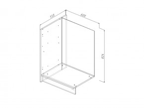 ЗК 60Л Модуль завершающий Левый на 600мм в Нижней Салде - nizhnyaya-salda.magazin-mebel74.ru | фото